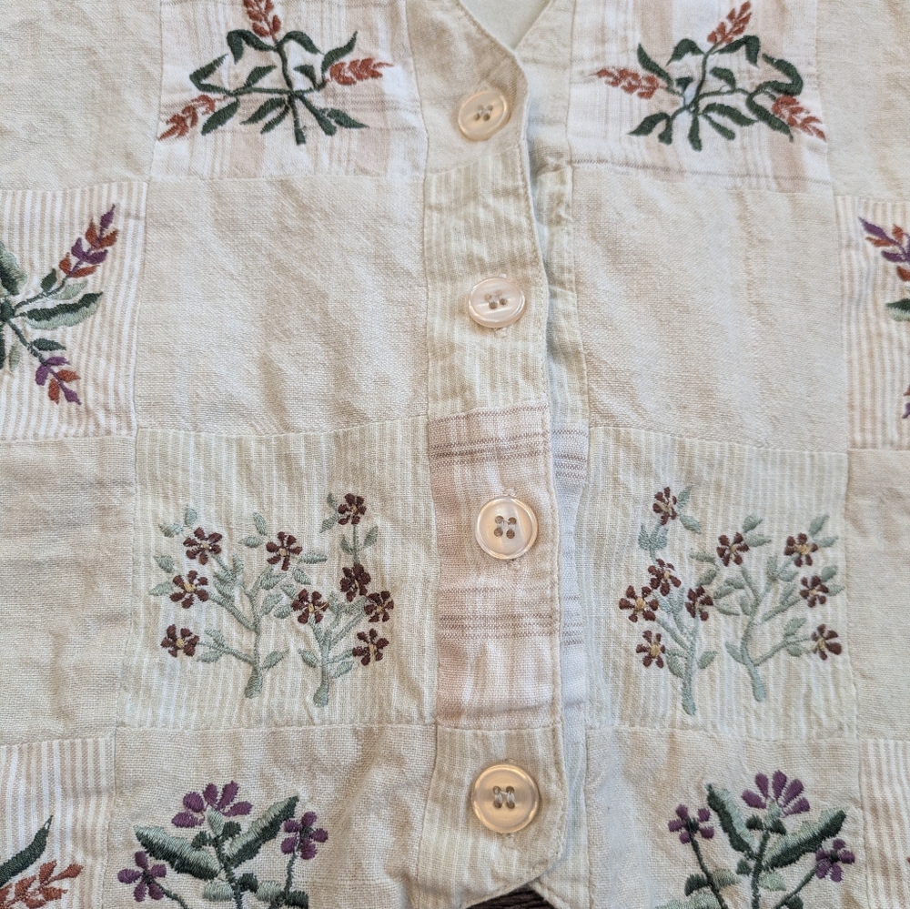 Vintage New Directions Patchwork Embroidered Flor… - image 7